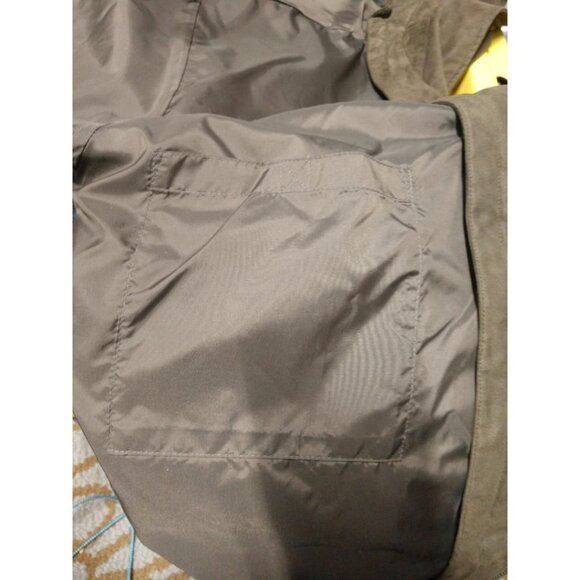 Aberdeen Collection Mens Suede Bomber Jacket Size L Zipper Pockets Brown - Picture 13 of 15